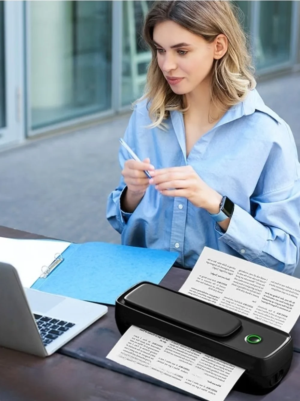 A80 Portable Thermal Printer,inkless Mini Printer Support for 8.5